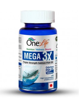 OneLife Mega 3X - Omega 3 (Fish Oil) 30 Softgel